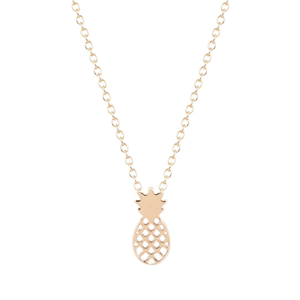 Pineapple Pendant Dainty Necklace- Gold