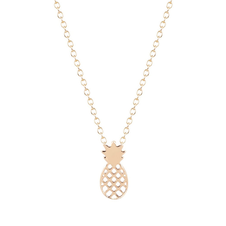 Pineapple Pendant Dainty Necklace- Gold