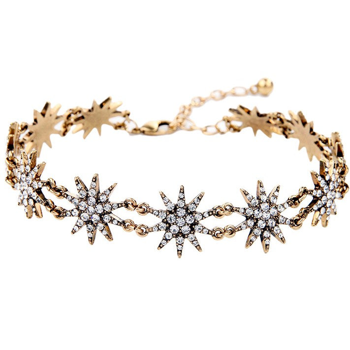 Dazzling Starburst Choker Necklace