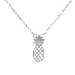 Pineapple Pendant Dainty Necklace- Silver