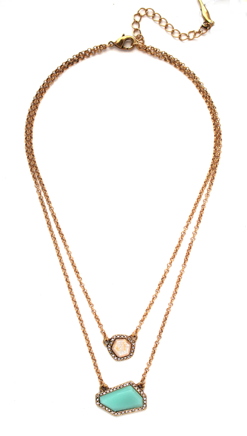 Isla Stone & Crystal Layered Necklace