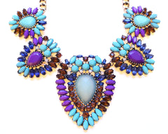 Chunky Boho Stone Statement Necklace