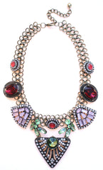 Luxe Crystal Mix Stone Statement Necklace