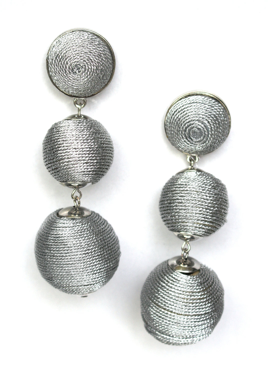 Shimmer Lee Drop Earrings- Silver