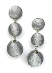Shimmer Lee Drop Earrings- Silver