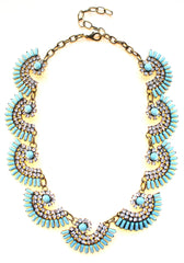 Luxe Mint Fan Statement Necklace