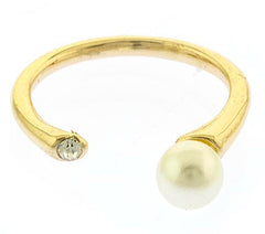 Crystal & Pearl Tip Ring