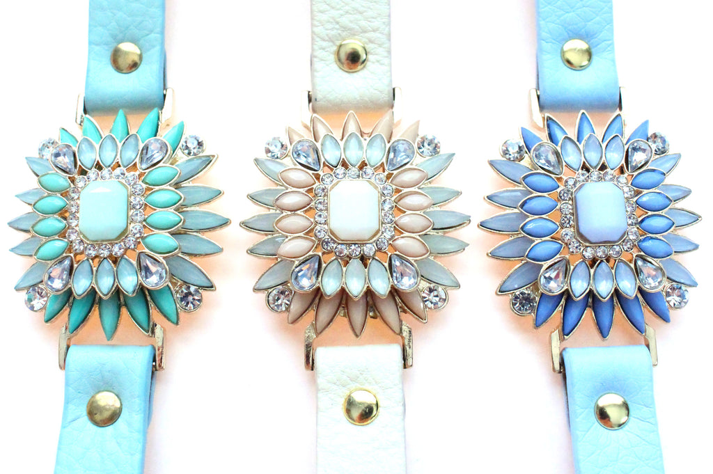 Leather Pastel Bracelets- 3 Color Options