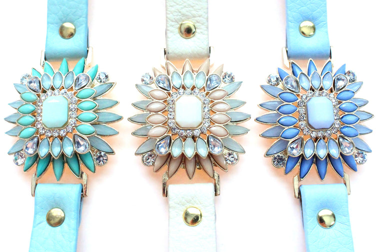 Leather Pastel Bracelets- 3 Color Options