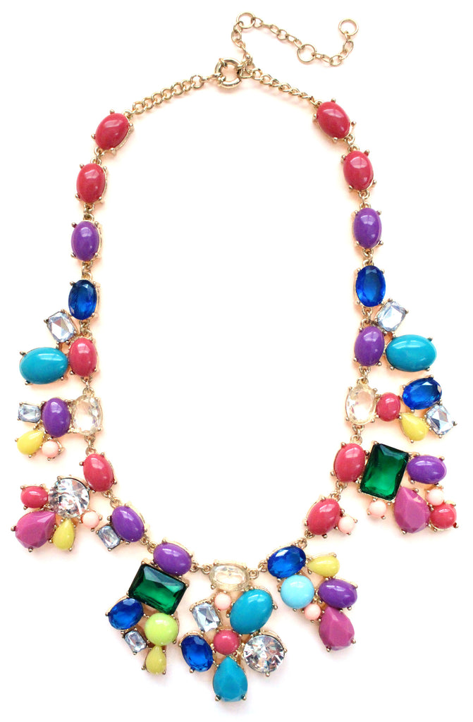 Candy Color Mix Statement Necklace