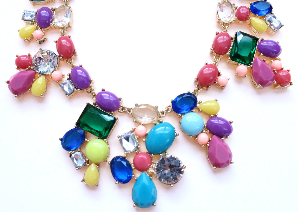 Candy Color Mix Statement Necklace