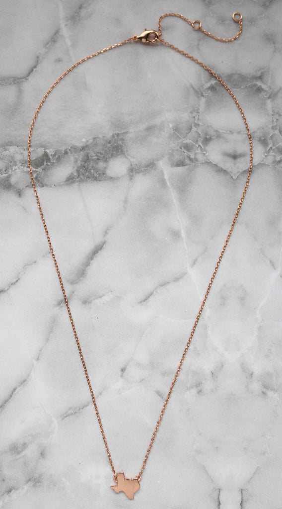 Dainty Texas Love Necklace- 3 COLOR OPTIONS