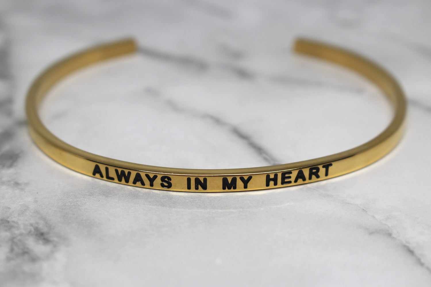 ALWAYS IN MY HEART* Cuff Bracelet- Gold