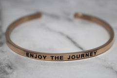 ENJOY THE JOURNEY* Cuff Bracelet- Rose Gold