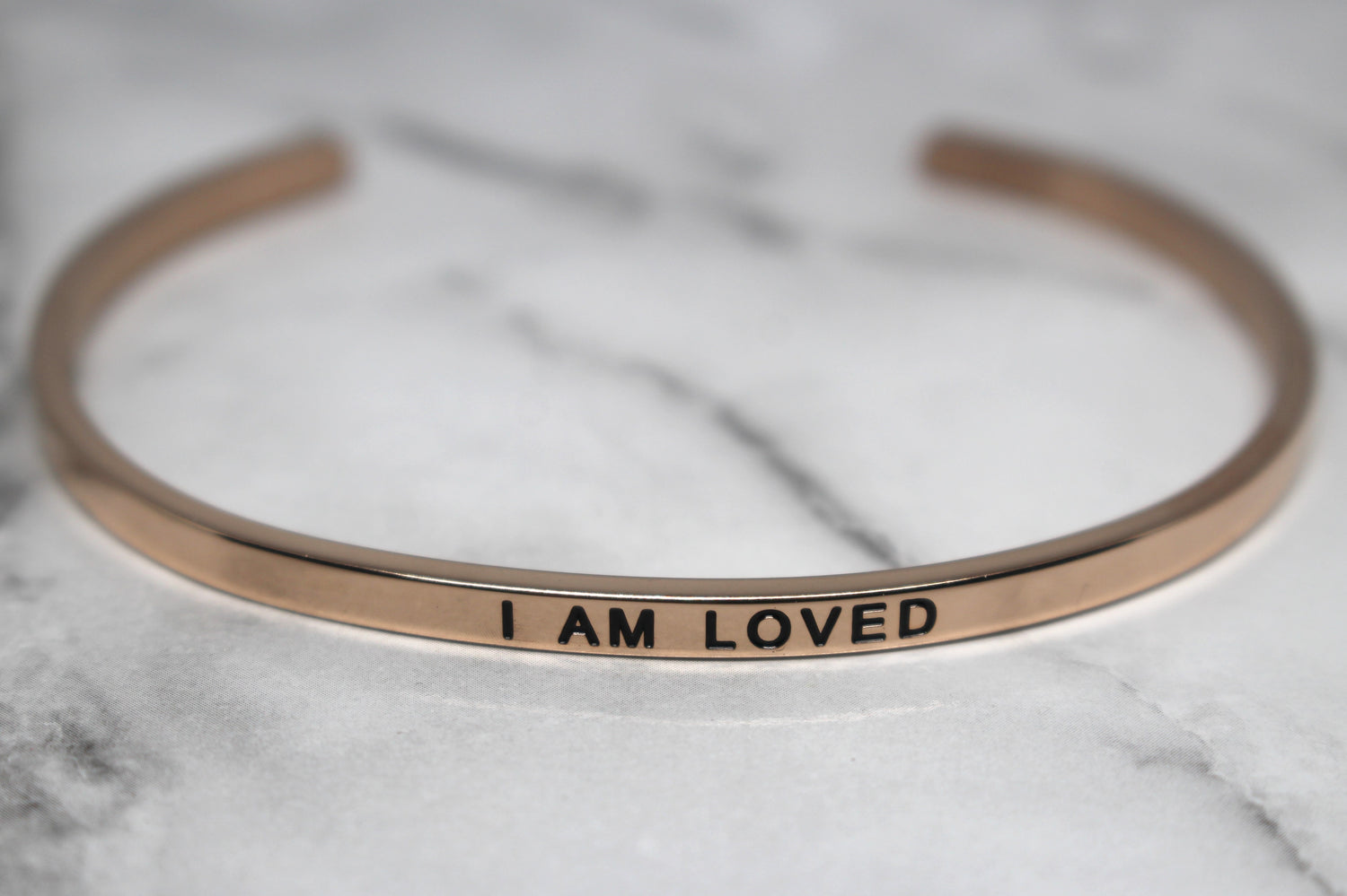 I AM LOVED* Cuff Bracelet- Rose Gold