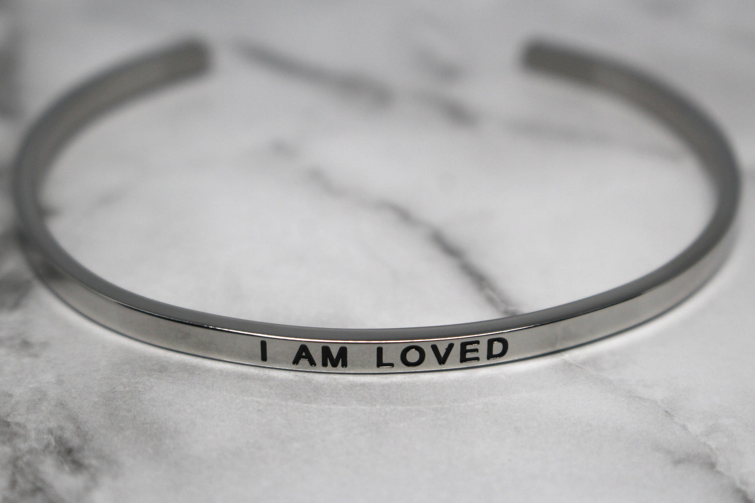 I AM LOVED* Cuff Bracelet- Silver