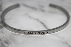 I AM LOVED* Cuff Bracelet- Silver