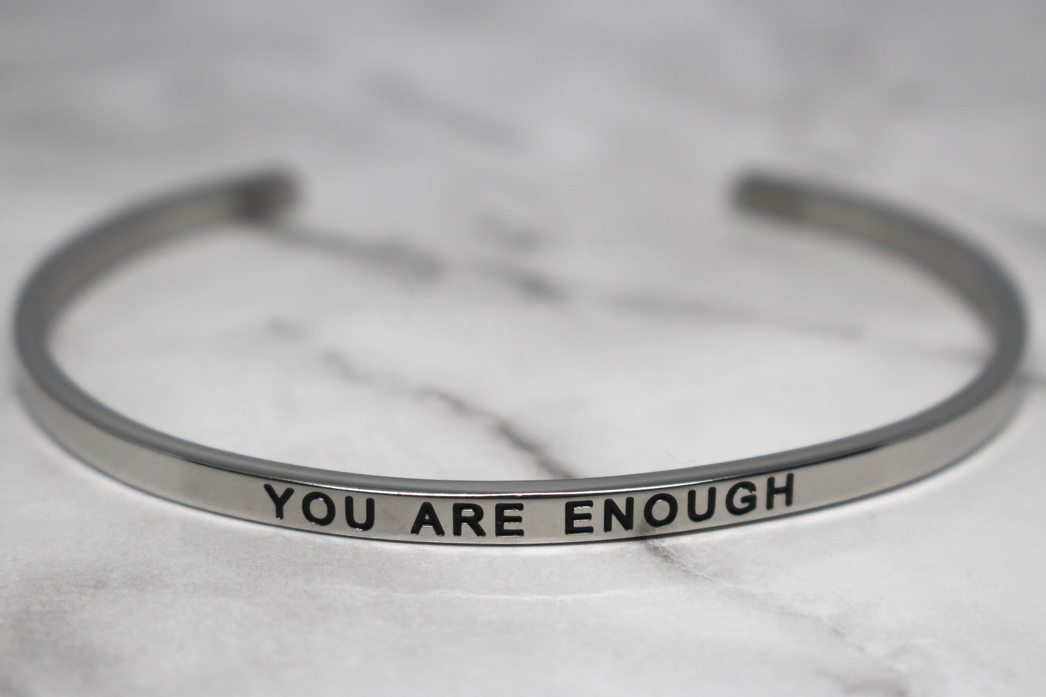 YOU ARE ENOUGH* Cuff Bracelet- Silver