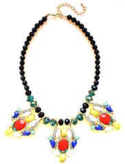 Fiesta Crystal Beaded Statement Necklace