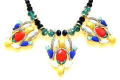 Fiesta Crystal Beaded Statement Necklace