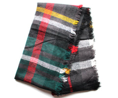 Mad For Plaid Infinity Scarf- Black Multi