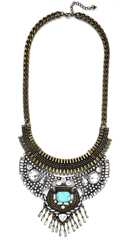 Delilah Brass & Shine Necklace