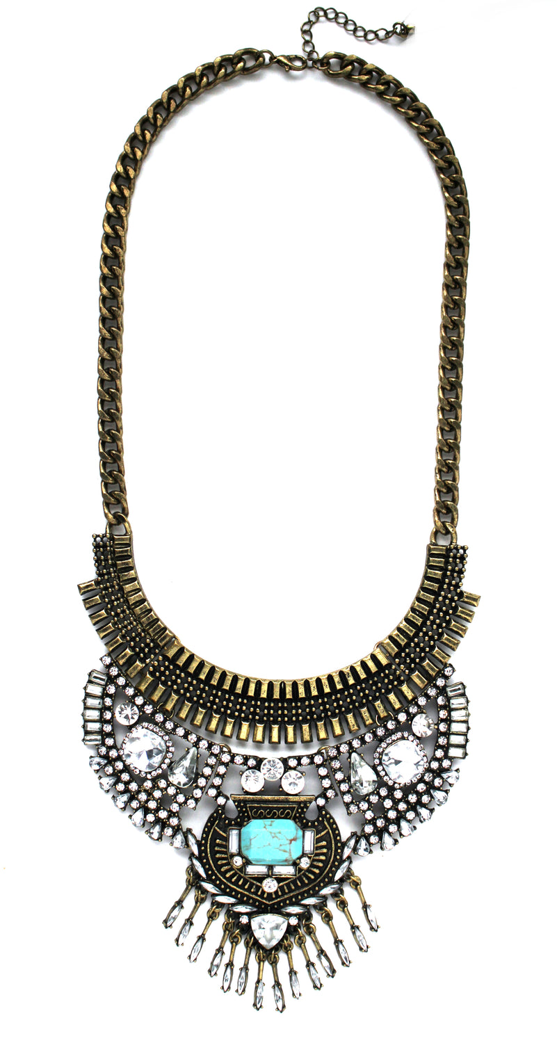 Delilah Brass & Shine Necklace