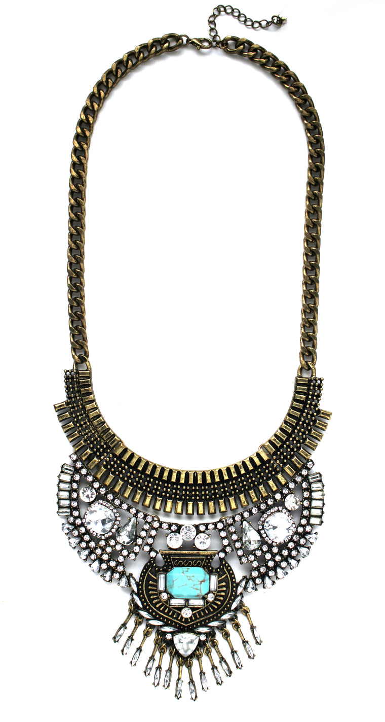 Delilah Brass & Shine Necklace