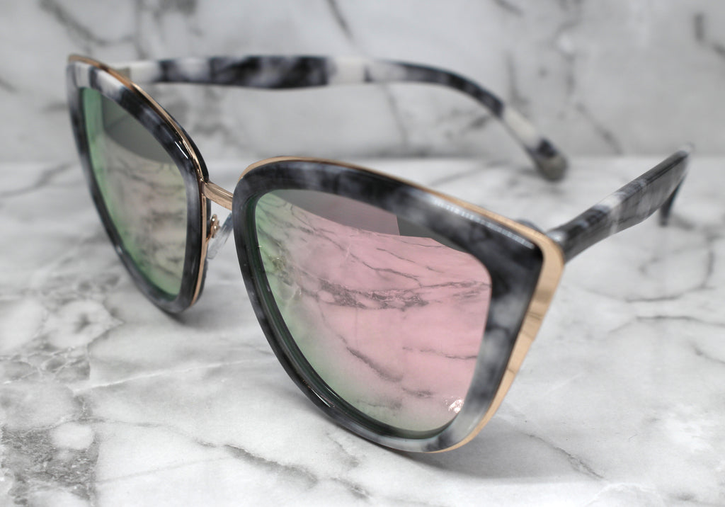 Marble Cat Eye Sunglasses- Rose Revo