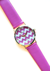 Leather Chevron Trendy Watches