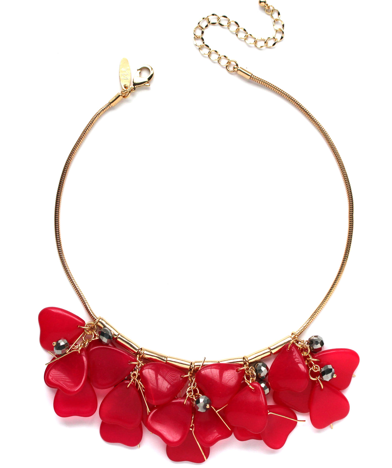 Poppy Blossoms Necklace- Pink