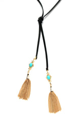 Tamara Wrap Tassel Choker Necklace