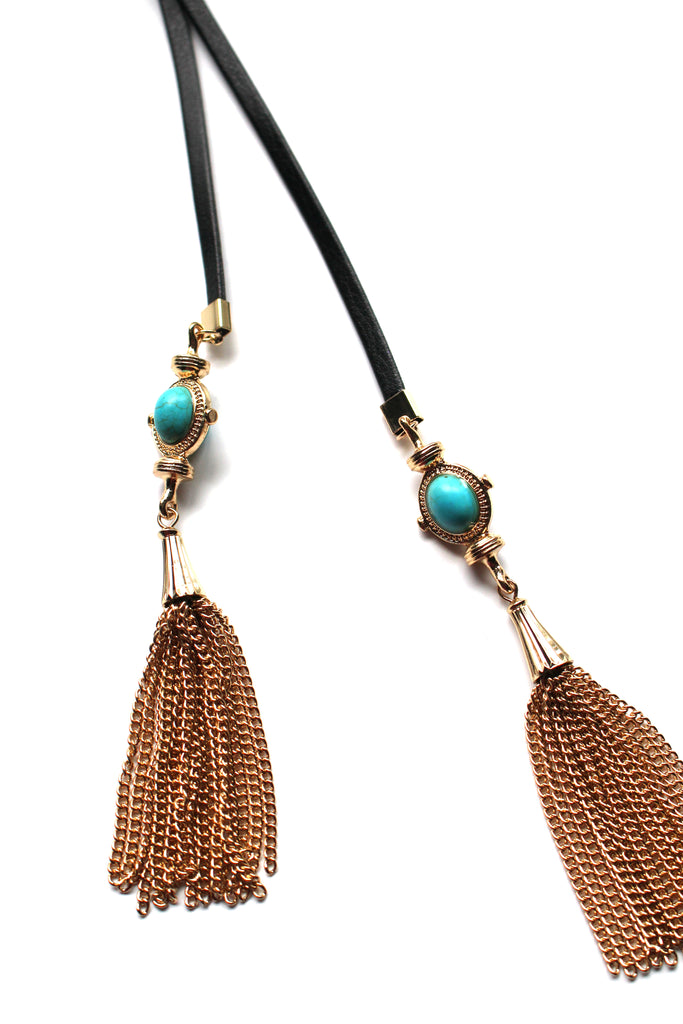Tamara Wrap Tassel Choker Necklace