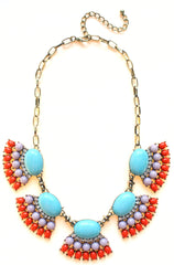 Fan Fringe Statement Necklace