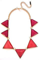 Colorblock Pyramid Jewels- Magenta & Pink