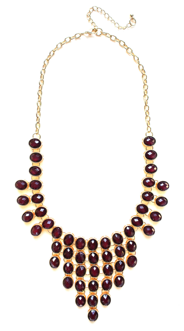 Jeweled Romance- Burgundy