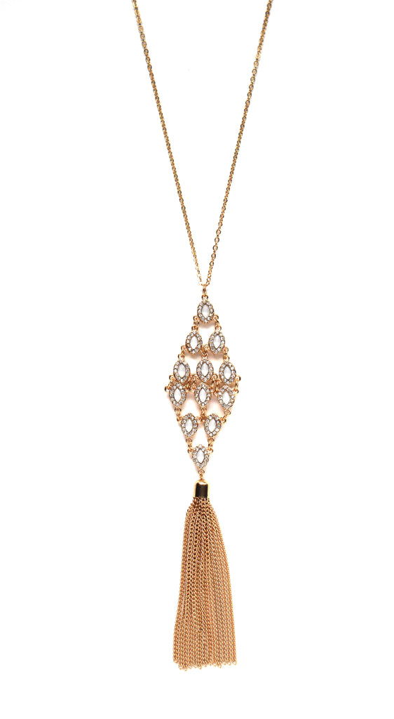 Lorena Cascade Shimmer Tassel Necklace