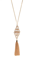 Lorena Cascade Shimmer Tassel Necklace