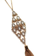 Lorena Cascade Shimmer Tassel Necklace
