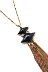 Stella Marble Tassel Necklace