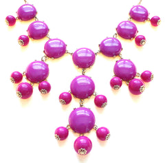 Bubble Statement Necklace- Pink