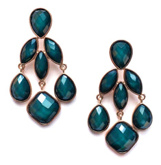 Emerald Jeweled Chandelier Earrings