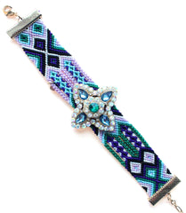 Folkloric Crafted Sparkle Star Pendant Bracelet- 5 Color Options