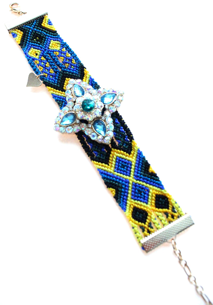 Folkloric Crafted Sparkle Star Pendant Bracelet- 5 Color Options