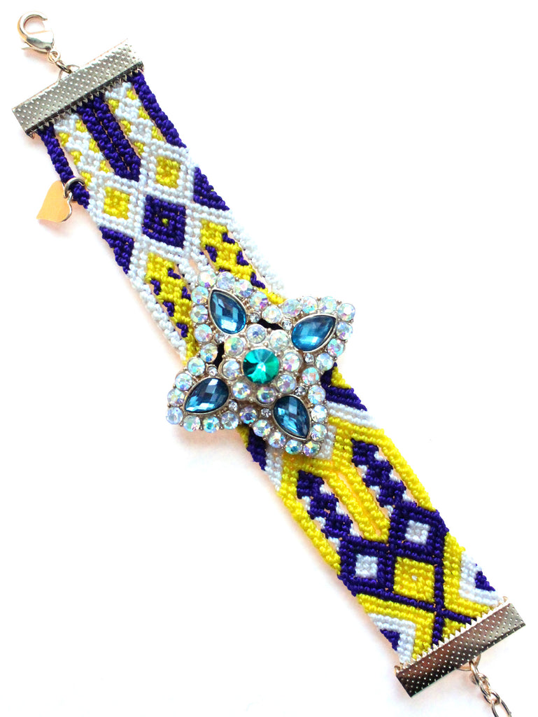 Folkloric Crafted Sparkle Star Pendant Bracelet- 5 Color Options