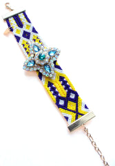 Folkloric Crafted Sparkle Star Pendant Bracelet- 5 Color Options
