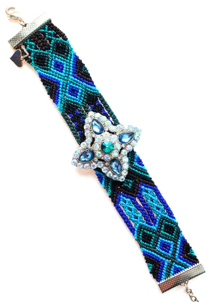 Folkloric Crafted Sparkle Star Pendant Bracelet- 5 Color Options