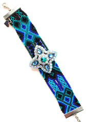 Folkloric Crafted Sparkle Star Pendant Bracelet- 5 Color Options