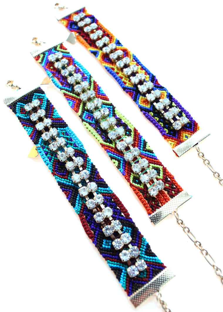 Folkloric Crafted Sparkle Bracelet- 3 Color Options