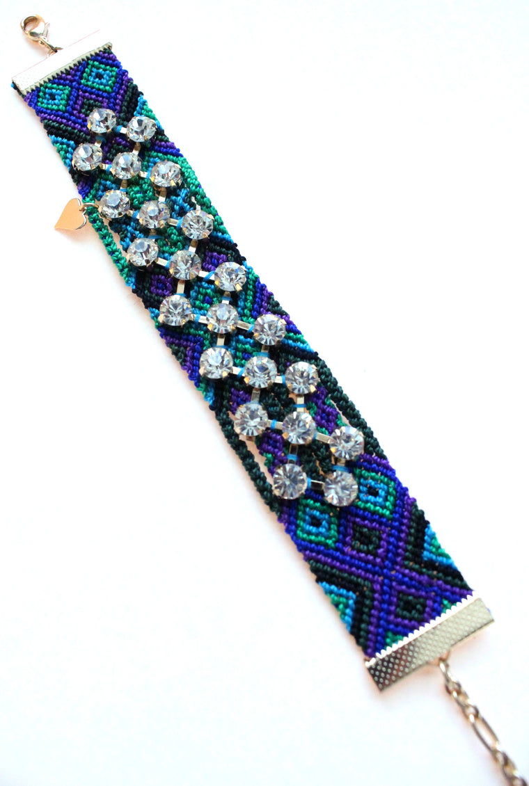 Folkloric Crafted Crystal Cluster Bracelet